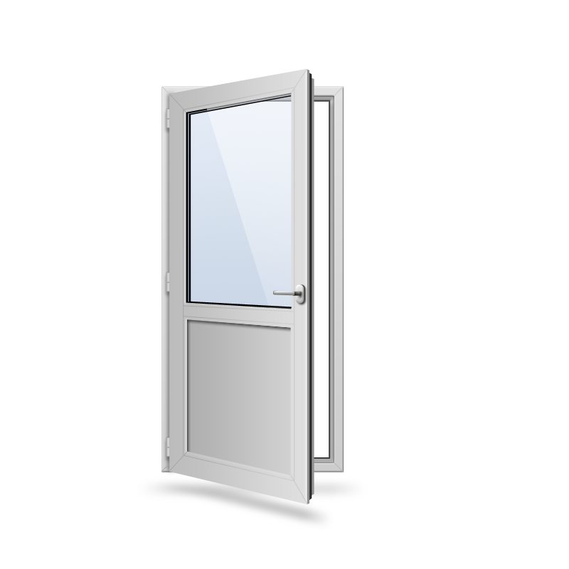 Exprof (Дверь облегченная) 58мм, стеклопакет 24мм/сендвич 24мм от компании «СтройПластКомфорт»