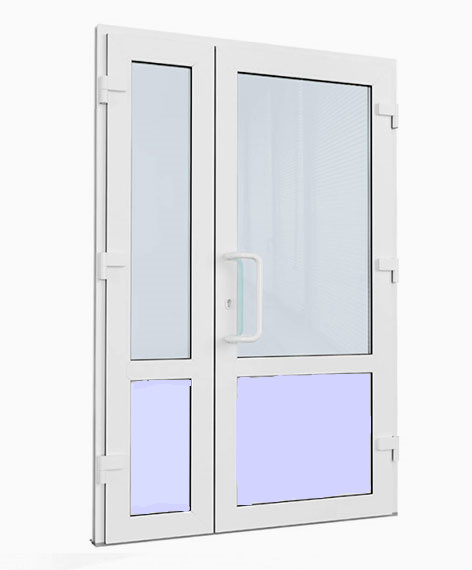 Exprof Practika (Дверь облегченная) 58мм, стеклопакет 24мм от компании «СтройПластКомфорт»